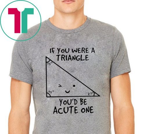 If You Were Triangle Youd Be Acute One Math Funny T-Shirt