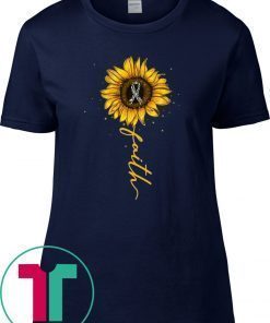 Faith Sunflower Carcinoid Cancer Awareness T-shirt Meaningful Gift