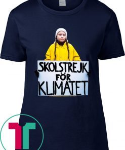 Greta Thunberg Skolstrejk For Klimatet Classic Tee Shirt