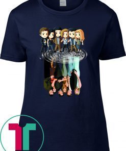 Friends Tv Characters Chibi Water Reflection T-Shirt