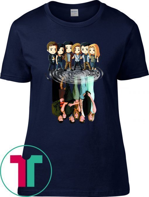 Friends Tv Characters Chibi Water Reflection T-Shirt