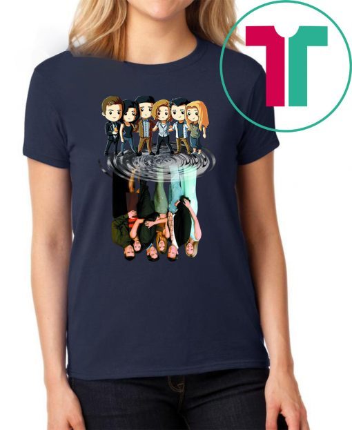 Friends Tv Characters Chibi Water Reflection T-Shirt