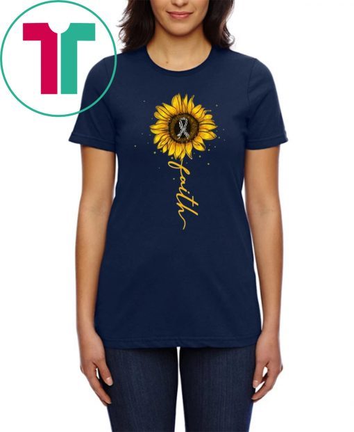 Faith Sunflower Carcinoid Cancer Awareness T-shirt Meaningful Gift