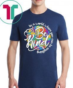 In A World Where You Can Be Anything Be Kind Autism Meaningful Gift T-Shirt