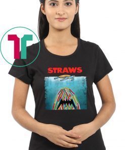 Shark plastic straws save the turtle T-Shirt