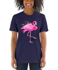 Flamingo Breast Cancer ribbon shirt