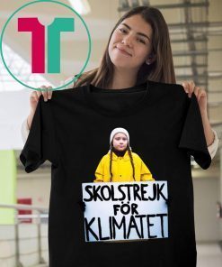 Greta Thunberg Skolstrejk For Klimatet Classic Tee Shirt