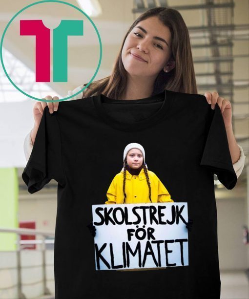 Greta Thunberg Skolstrejk For Klimatet Classic Tee Shirt