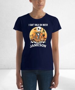 I Can't Walk On Water But I Can Stagger On Wild Turkey Whisky Jack Skellington Shirt