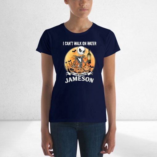 I Can't Walk On Water But I Can Stagger On Wild Turkey Whisky Jack Skellington Shirt