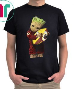 Baby Groot Hugging Washington Redskins Shirt