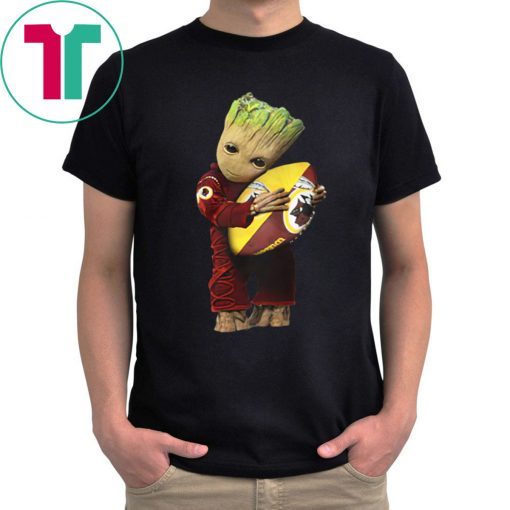 Baby Groot Hugging Washington Redskins Shirt