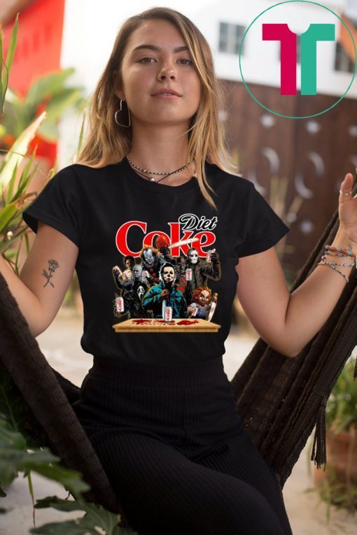 Horror Characters Drinking Diet Coke T-Shirt