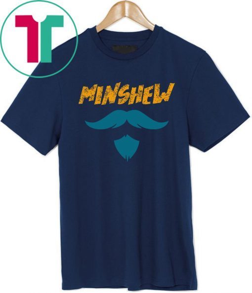 Minshew T-Shirt Funny Football Jacksonville Manchu Mustache Fan Tee