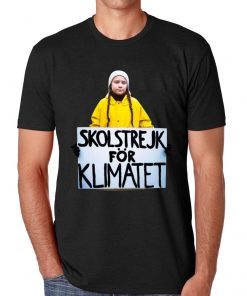 Mens Greta Thunberg Skolstrejk For Klimatet Shirt