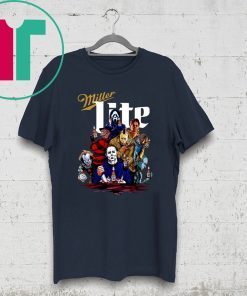 Halloween Horror Characters Drink Miller Lite Shirt