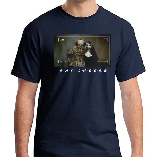 Halloween Pennywise And Valak Say Cheese 2019 T-Shirt