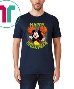 Disney Mickey Mouse Pumpkin Happy Halloween T-Shirt