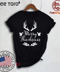 Merry Thanksmas Festive Thanksgiving Christmas Classic T-Shirt