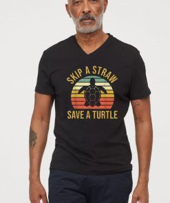 Buy Vintage Save Turtles Shirt Skip a Straw Save a Turtle Gift T-Shirt