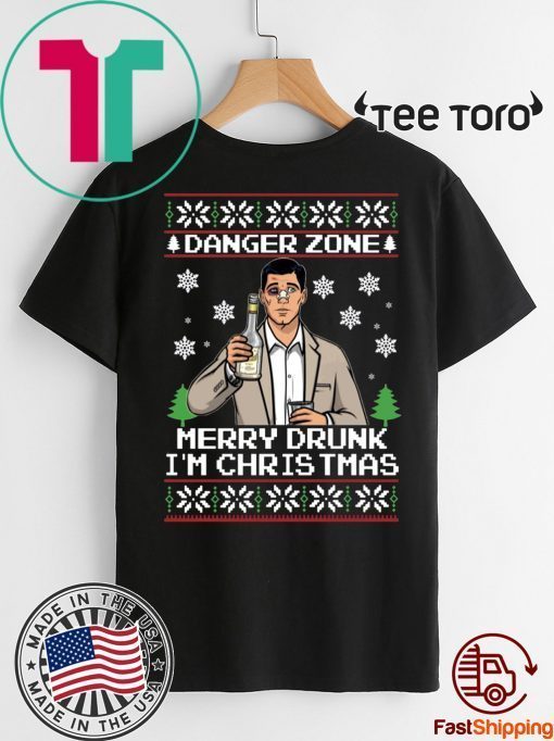 Offcial Archer Danger Zone Merry Drunk I’m Christmas Ugly Shirt