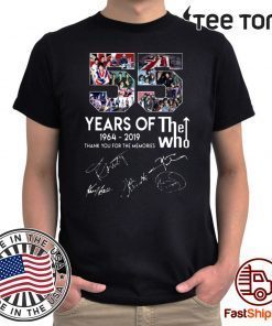 55 years of The Who thank you for the memories 2020 TShirt