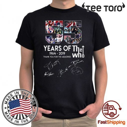 55 years of The Who thank you for the memories 2020 TShirt
