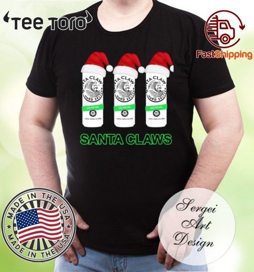 Santa Claws White Claw Hard Seltzer Christmas 2020 T-Shirt