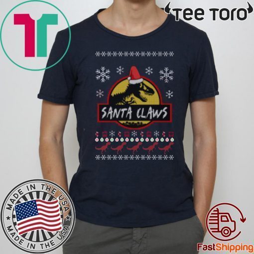 Santa Claws Jurassic Park Ugly Christmas 2020 T-Shirt