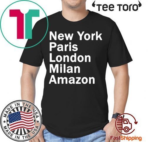 Heidi Klum – New York Paris London Milan Amazon Black shirt T-Shirt