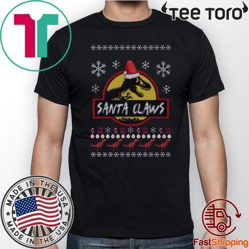 Santa Claws Jurassic Park Ugly Christmas 2020 T-Shirt