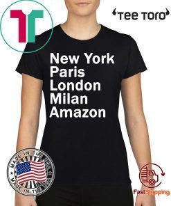 Heidi Klum Shirt New York Paris London Milan Amazon Black Tee