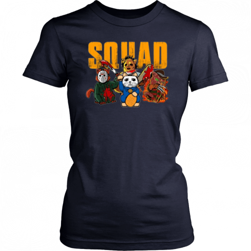 Cats In Killer Squad Costume T-shirt Funny Halloween Gift Tee