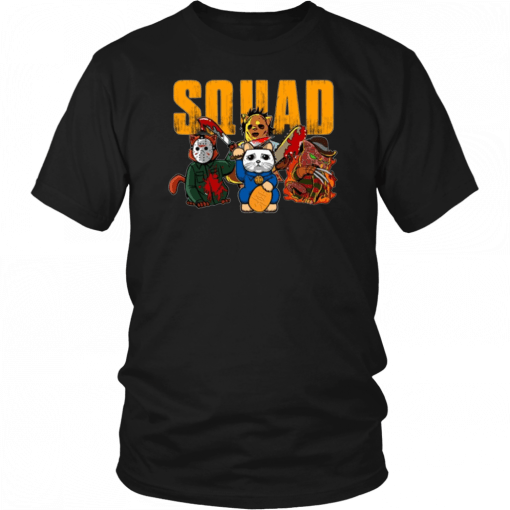 Cats In Killer Squad Costume T-shirt Funny Halloween Gift Tee