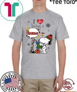 Christmas Snoopy I Love Being A Grandma Shirt