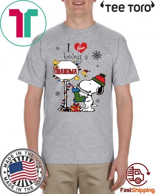 Christmas Snoopy I Love Being A Grandma Shirt