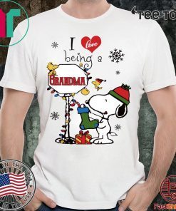 Christmas Snoopy I Love Being A Grandma Shirt