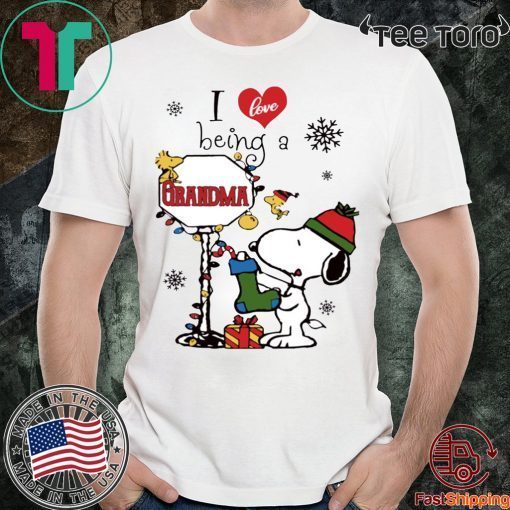 Christmas Snoopy I Love Being A Grandma Shirt