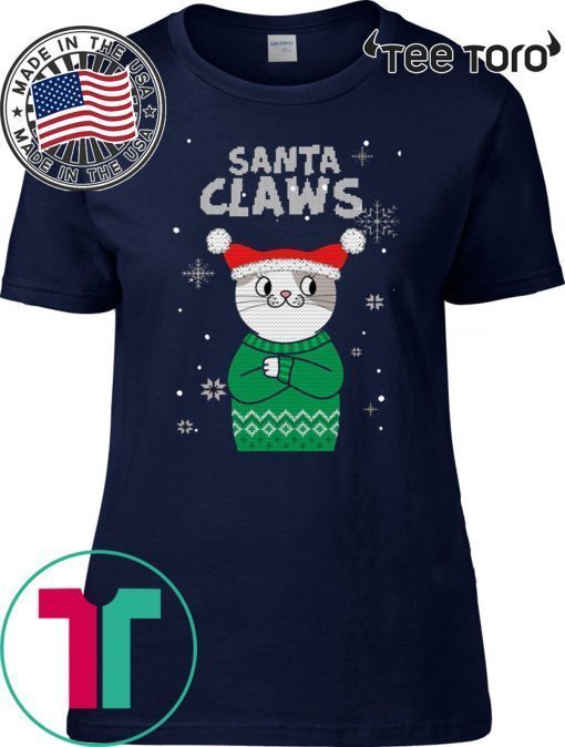 Santa Claws Cat Ugly Christmas Style 2020 T-Shirt