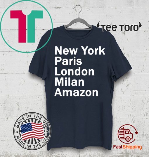 Heidi Klum – New York Paris London Milan Amazon Black shirt T-Shirt