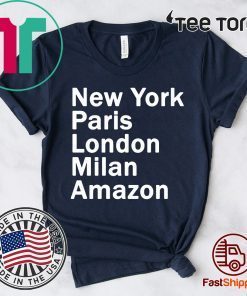 Heidi Klum Shirt New York Paris London Milan Amazon Black Tee