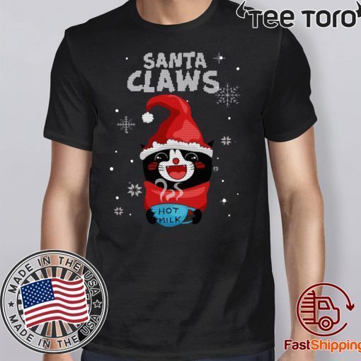 Santa Claws Black Cat Ugly Christmas 2020 T-Shirt