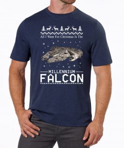 All I Want For Christmas Is The Millennium Falcon Star Wars tshirt