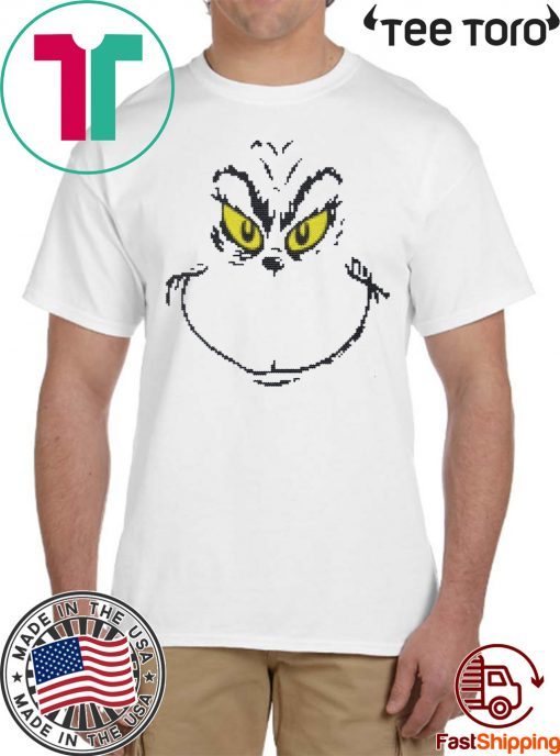 Dr. Seuss Men’s Grinch Face Ugly Christmas Unisex T-Shirt
