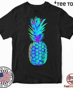 Trippy Neon Pineapple Tee EDM Rave Festival Shirt
