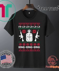 Fa La La Bang Bang AR-15 Gun Christmas Gift T-Shirt 