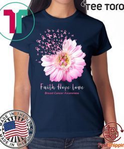 Faith Hope Love Tshirt Breast Cancer Awareness Tee Shirt