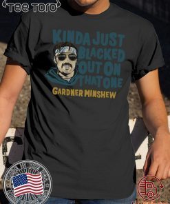 Gardner Minshew Shirt - Blacked Out, Officially Licensed Tee Shirt