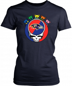 Grateful Dead Mixed With Baltimore Ravens Cool Gift For Fans T-Shirt