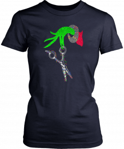 Grinch Hand Holding Scissor Shirt